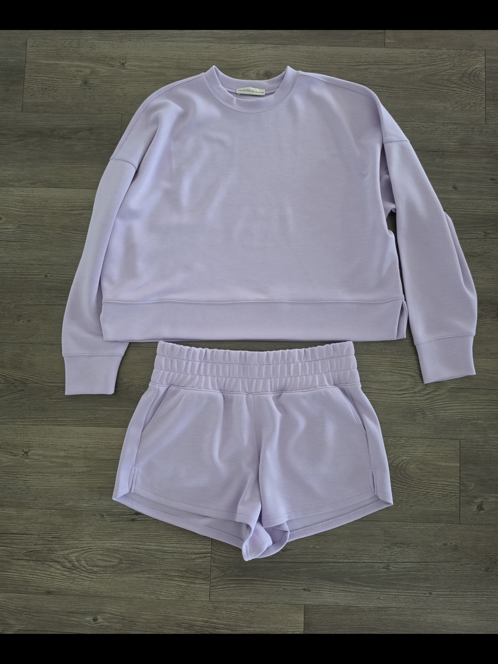 Lilac Pullover & Short Lounge Set - Zenana